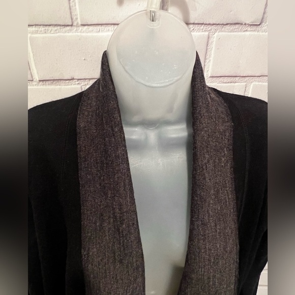 CLOTHES women black wool open cardigan/size M - Picture 4 of 8